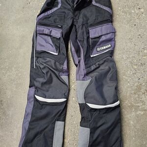 Yamaha Men's Black and Purple Cargo Pants